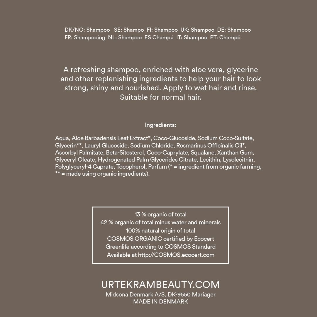 Pack de 2 Champôs Urtekram Alecrim para cabelos finos 500 ml