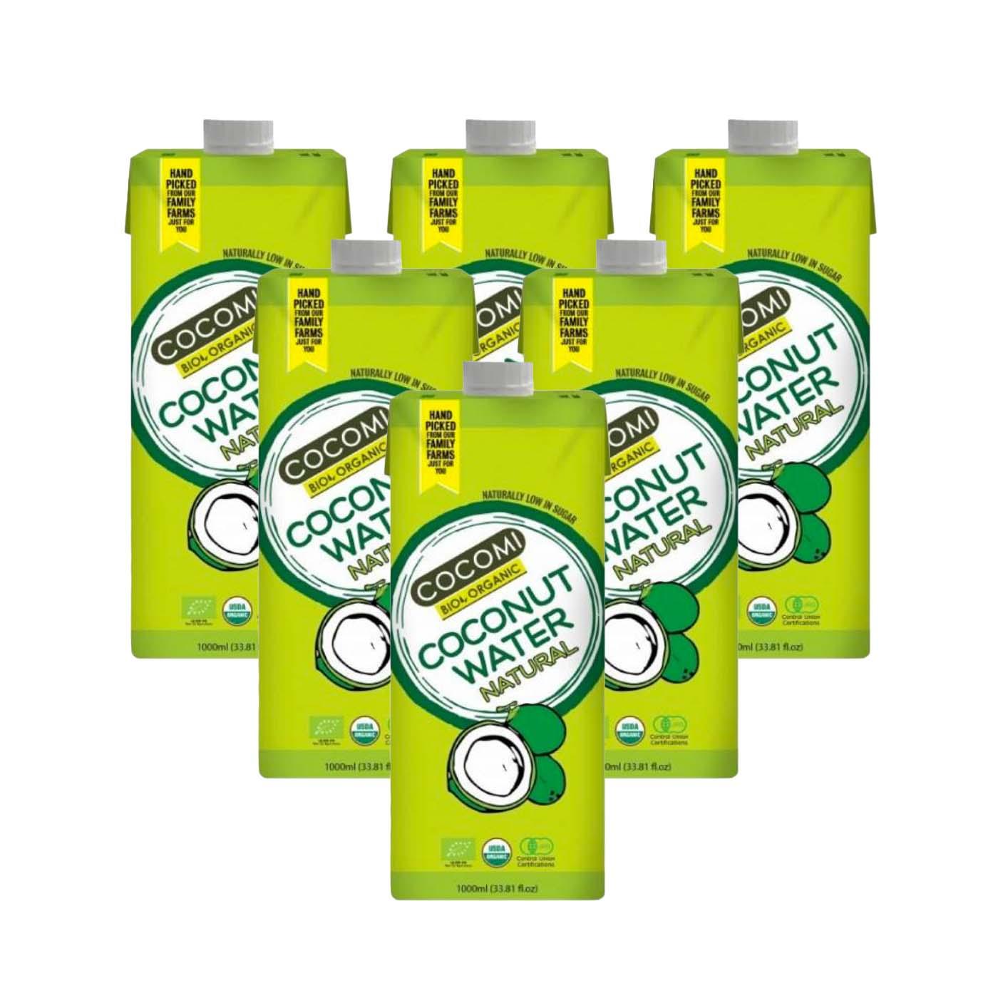 Embalagem x 6 Cocomi Água de coco bio natural 1 L
