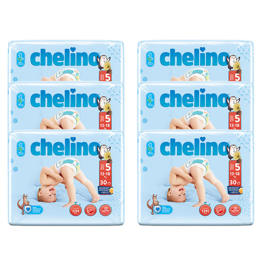 Embalagem de 6 Fraldas T5 Pasitos (13-18 kg) 30 unidades, Chelino