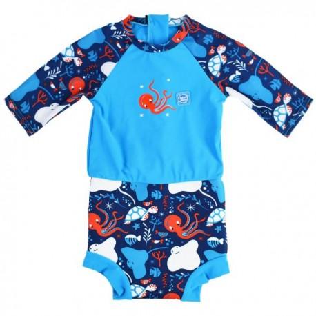 Fralda Feliz Solar Suit Under the Sea Splash sobre Fralda Feliz Solar Suit Under the Sea M