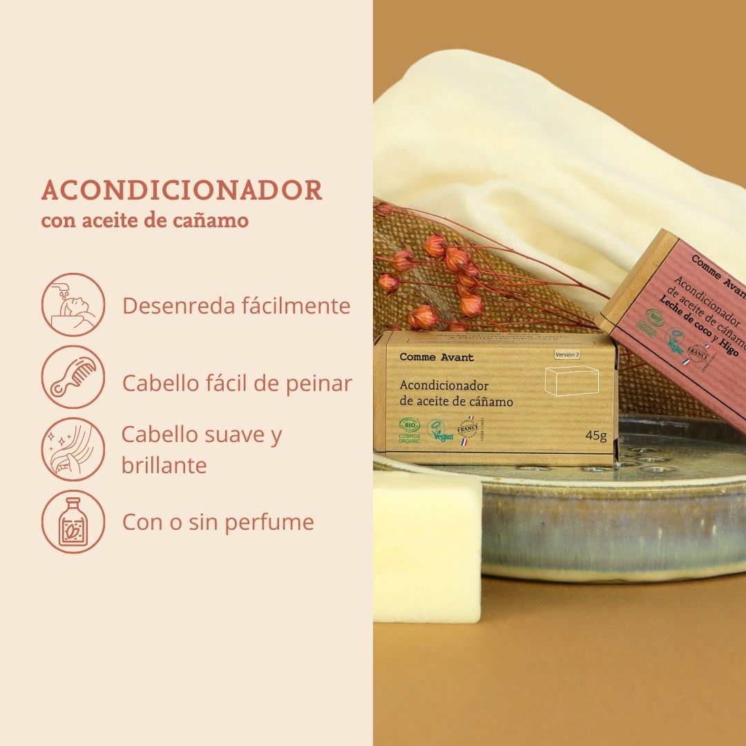 Acondicionador Sólido Con Aceite De Cáñamo - Higo Y Leche De Coco_5