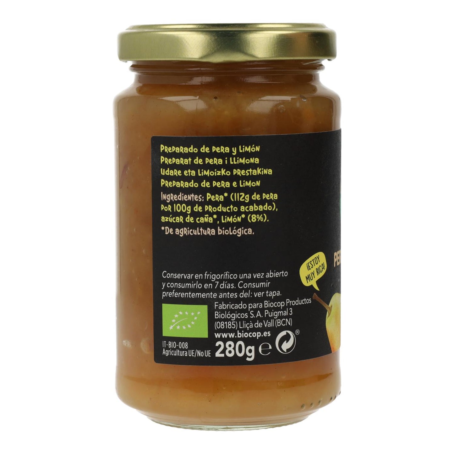 Preparação de Pêra e Limão Biológico Biocop 265g