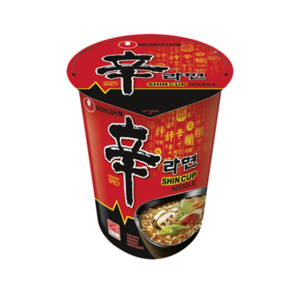 Tigela de massa instantânea picante (Shin Ramen) Nong Shim 68g