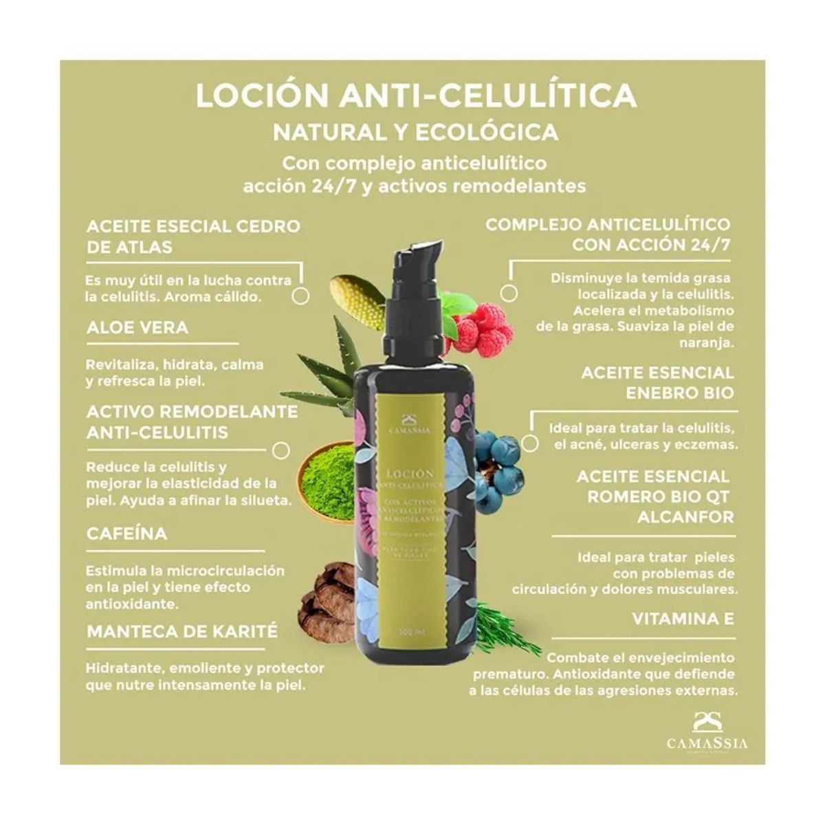 Loção Anticelulítica, Camassia, 100ml