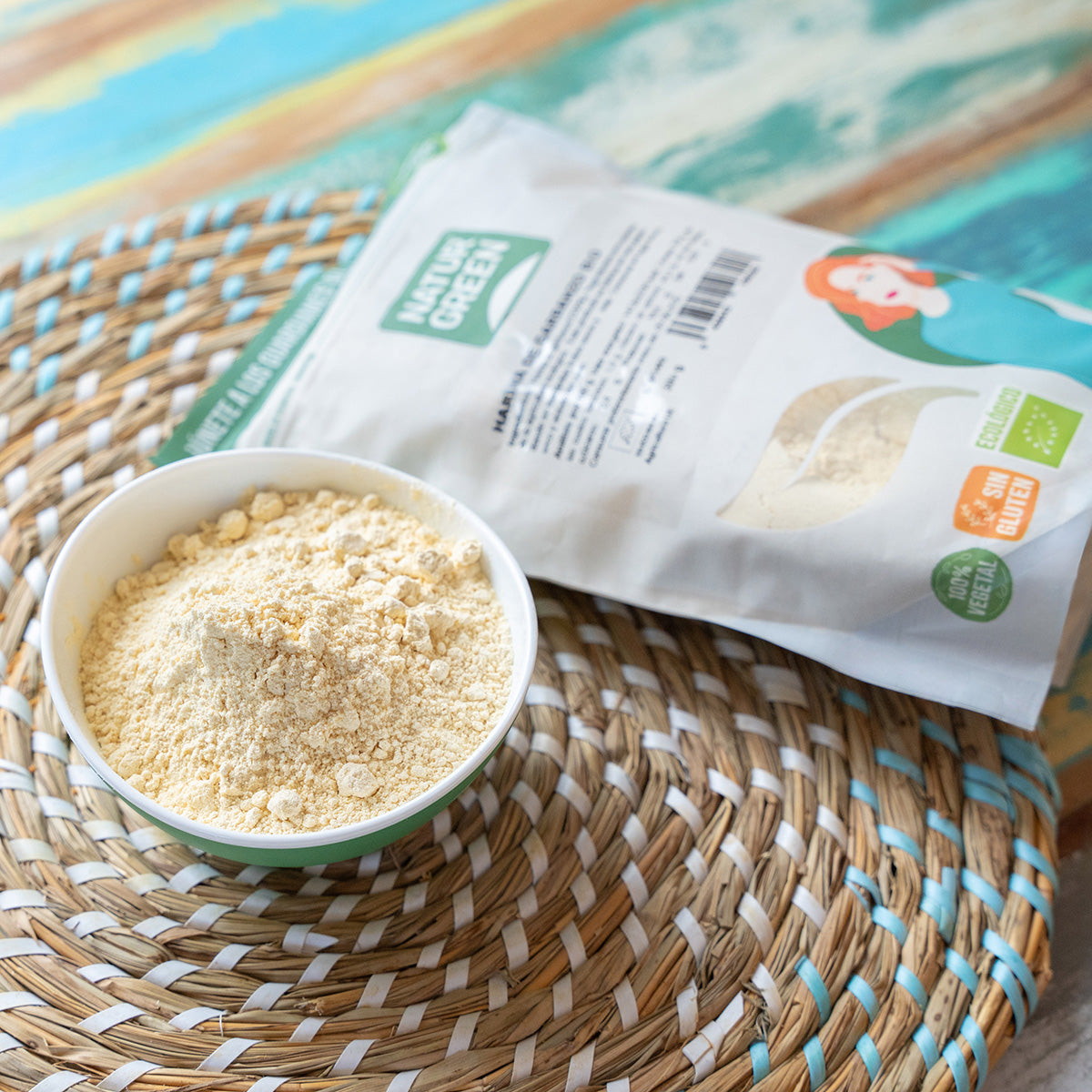 Farinha de grão-de-bico biológica sem glúten NaturGreen 500 g