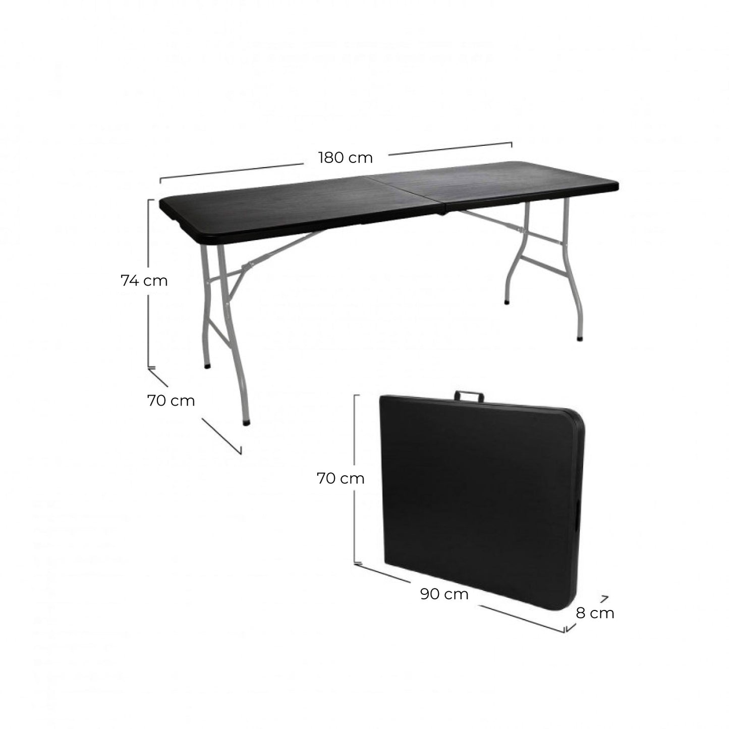 Mesa Plegable 180cm Rectangular Catering O91_5