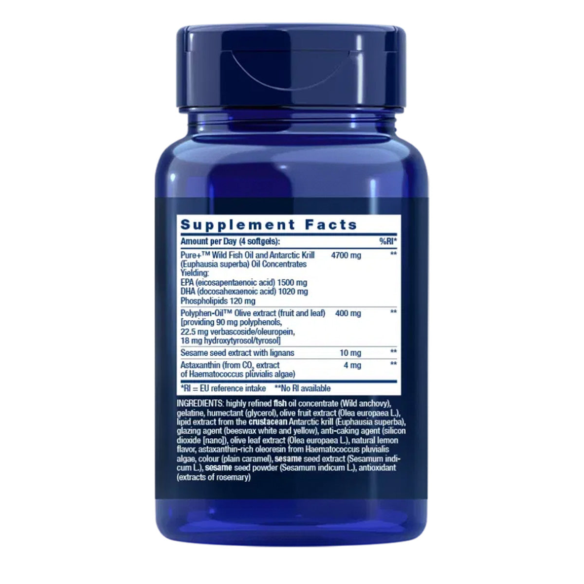 Super Ómega-3 EPA/DHA, Óleo de Peixe, Sésamo, Lignanas e Extrato de Oliva, Life Extension, 120 esferas