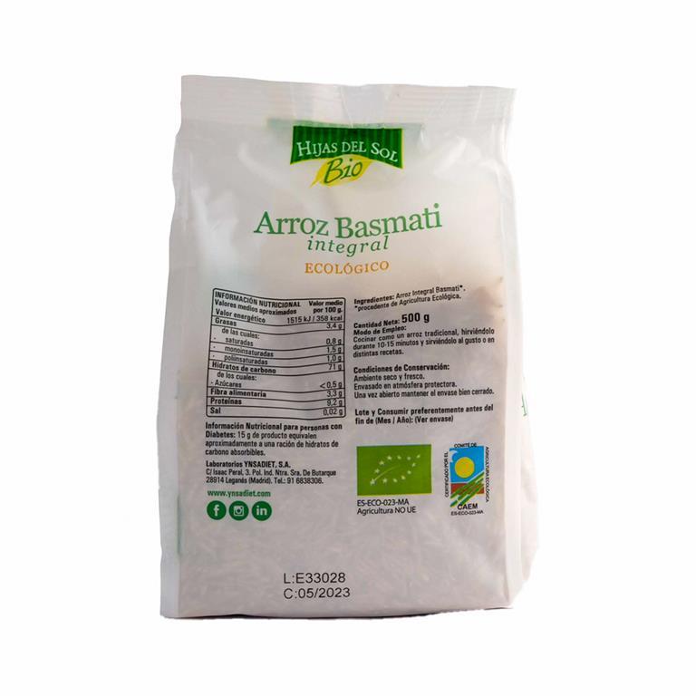 Arroz integral basmati Ynsadiet 500g