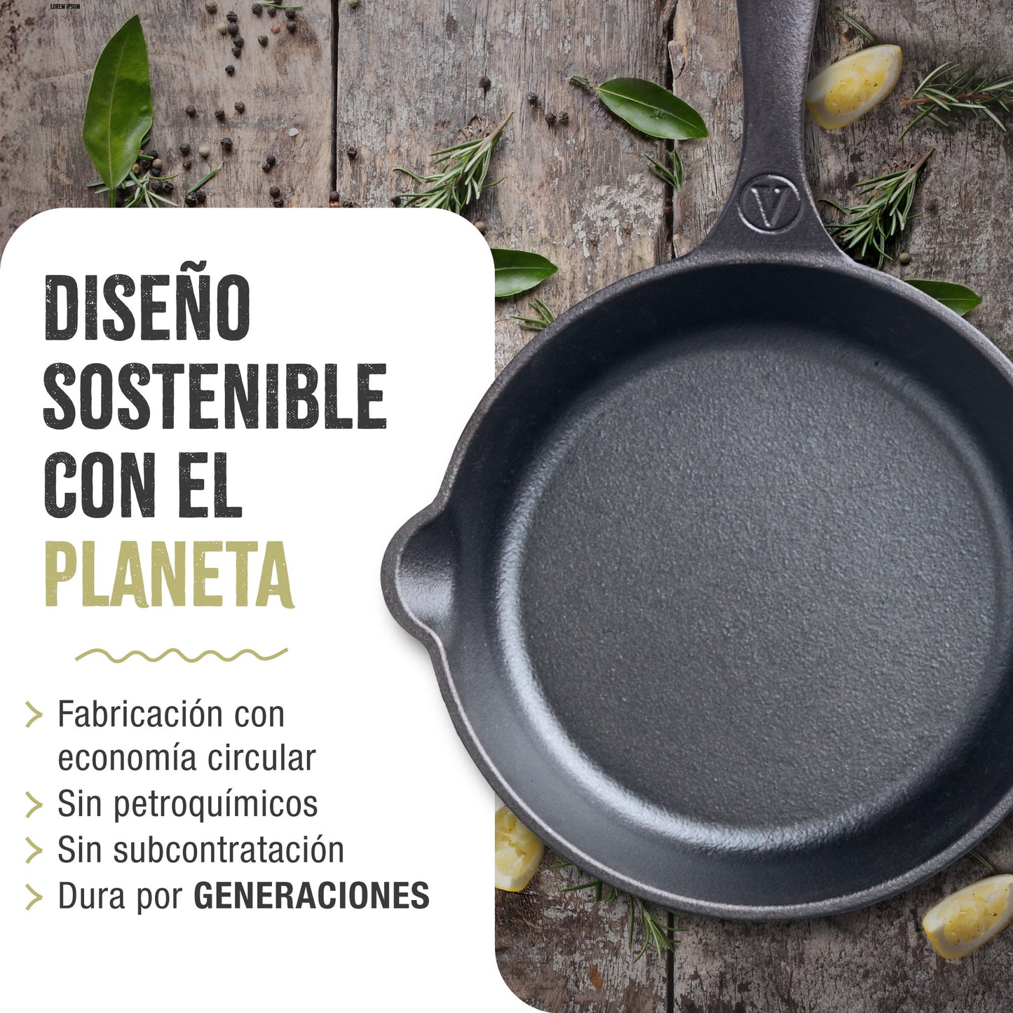 Victoria Sartén Hierro Fundido Esmaltado Inducción 20cm, Apta Fuego, Barbacoa, Horno Cast Iron Skillet, 31923, Negro_5