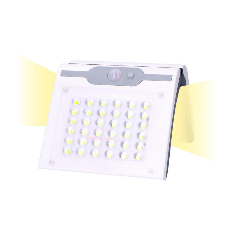 Aplique Solar 2w 220lm 6.500k Con Sensor Color Blanco Edm_0