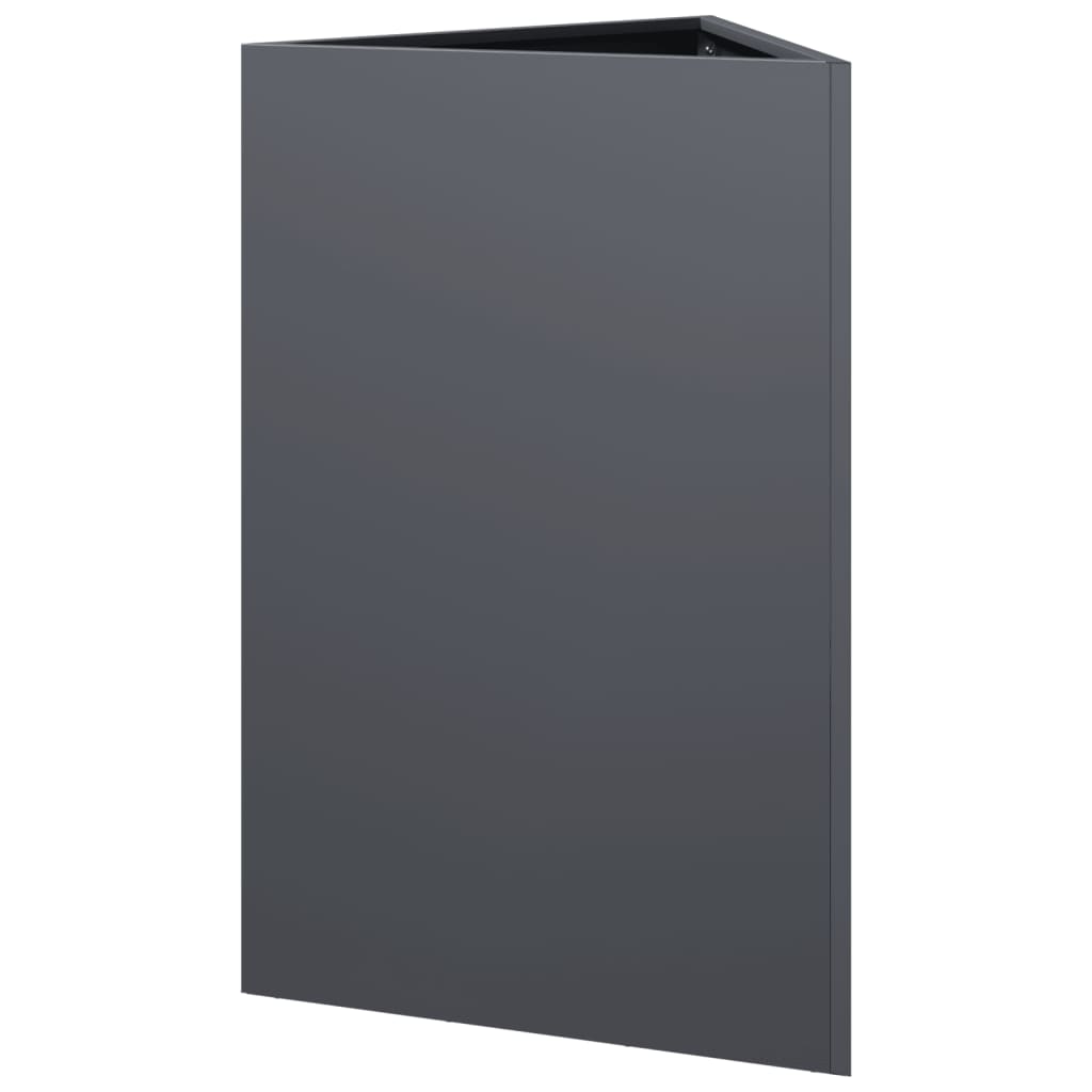 Jardinera Triangular Acero Gris Antracita 50x43x75 Cm_5