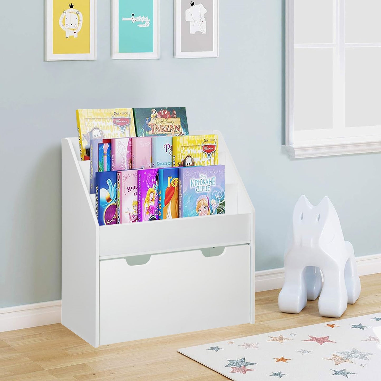 Well Home Librería Infantil Y Bandeja Con Ruedas 62,7x30x70cm_4