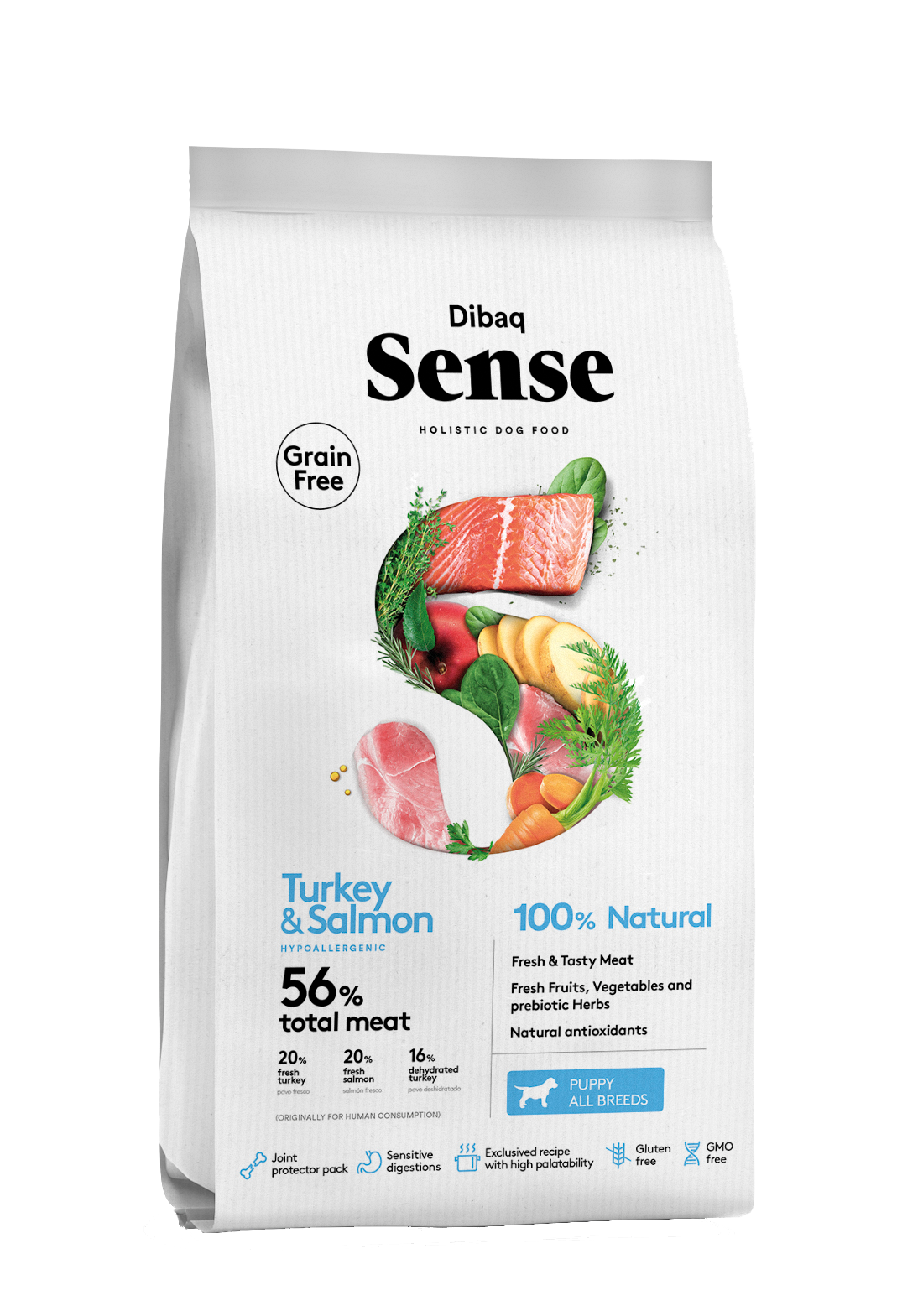 Dibaq Sense Grain Free Salmón Y Pavo (cachorro)_0