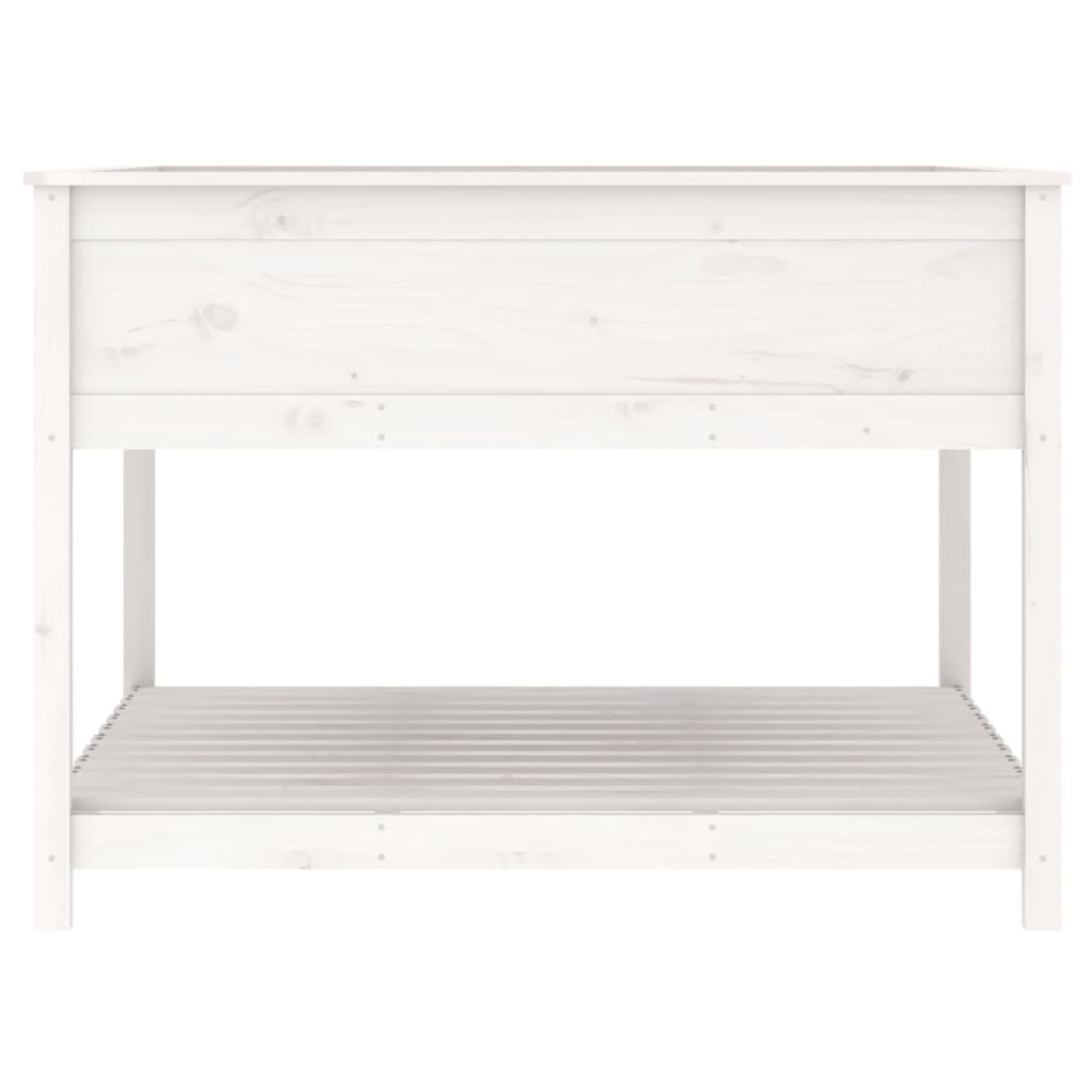 Jardinera De Estante Madera Maciza Pino Blanca 111,5x111,5x81cm_5