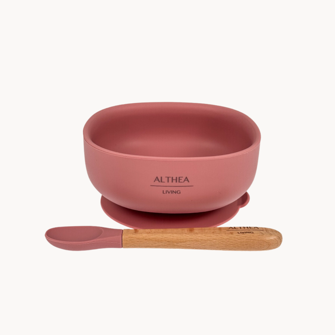 Vajilla De Silicona Orgánica - 4 Piezas - Rosa Profundo._2