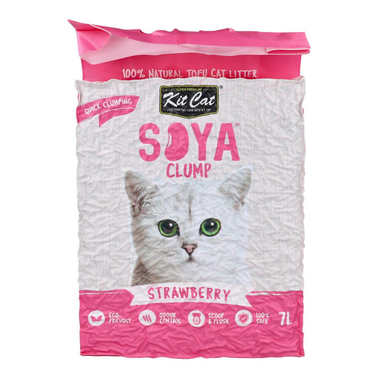 Kit de areia para gatos Eco SoyaClump - Areia para gatos morango 7 L