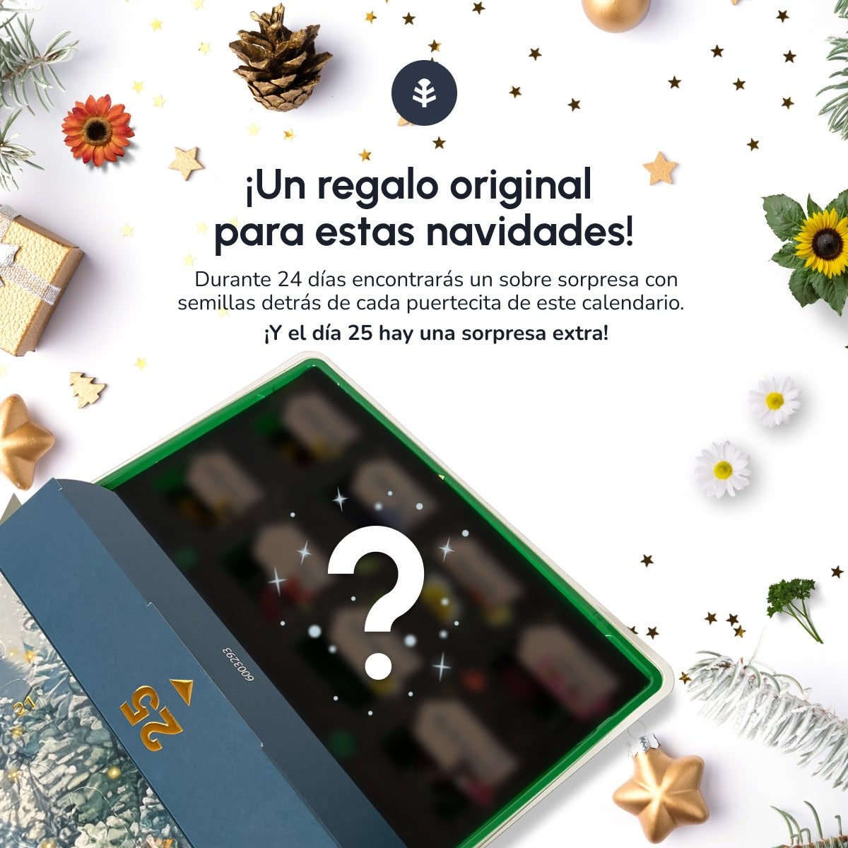 Calendário do Advento de Sementes com Mini Estufa Planeta Huerto