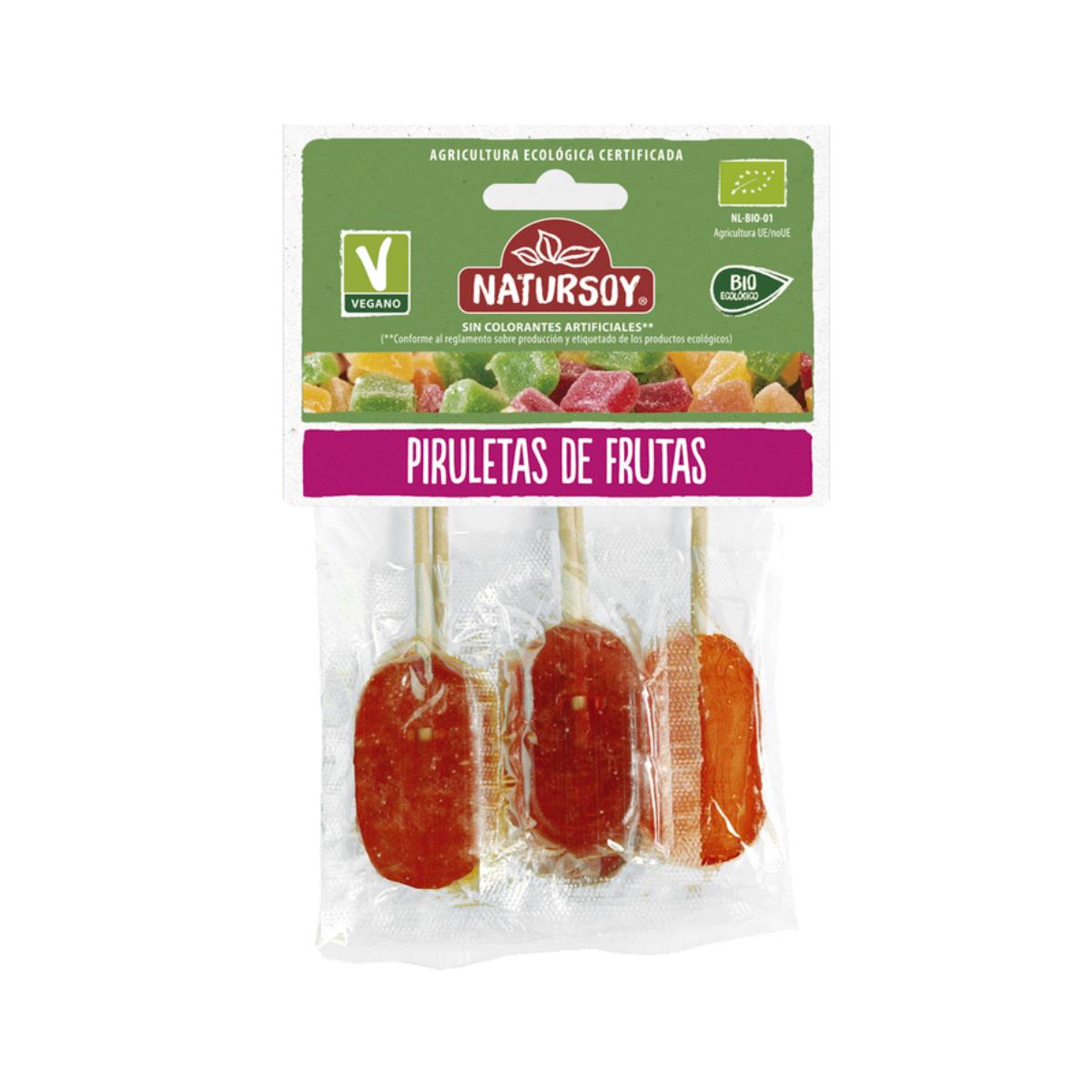 Chupa-chupas Saborizados Natursoy ECO 5 unidades