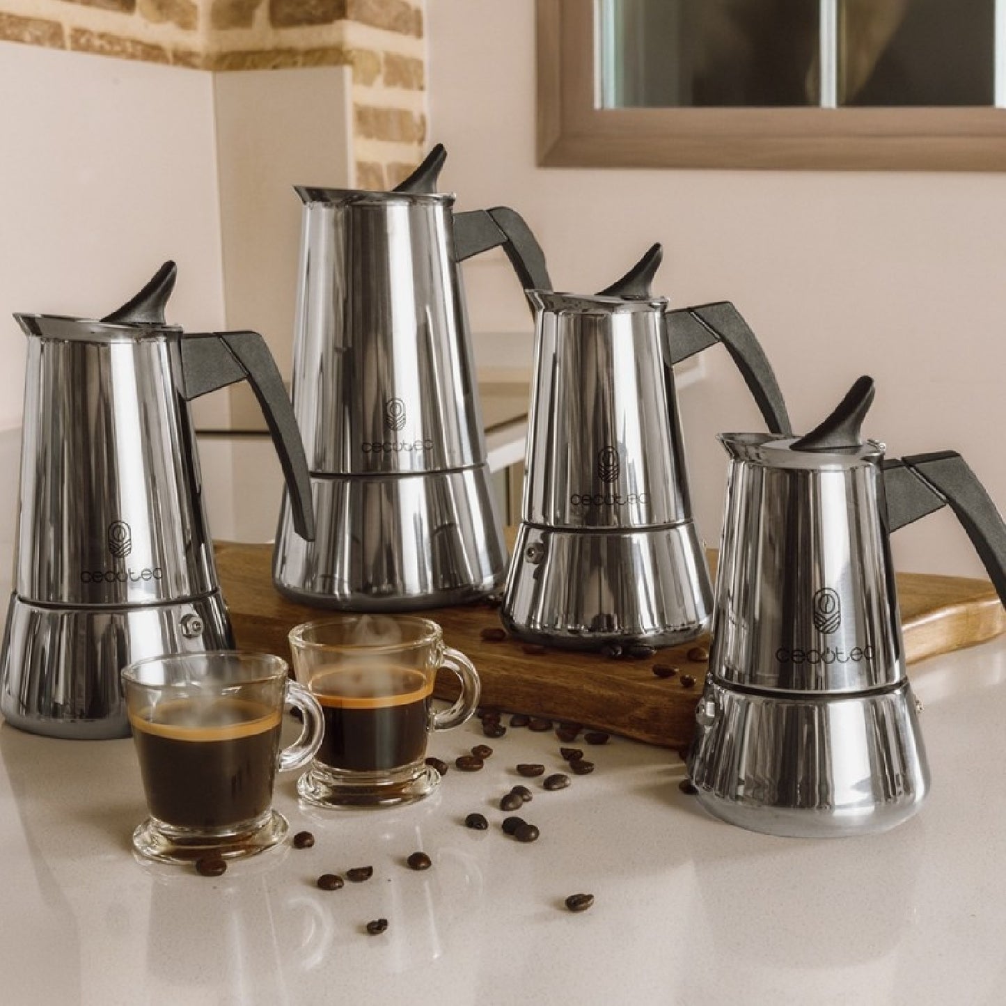 Cecotec Cafetera Italiana Piccolina 600. 300ml, 6 Tazas De Café, Acero Inoxidable, Apta Todas Superficies, Filtro Premiu_4