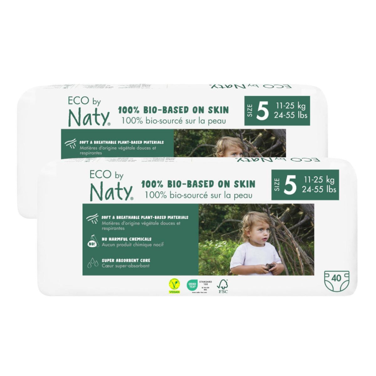 Pack de Fraldas nº 5 Naty 11-25 kg, 80 unidades