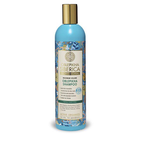 Champô para todos os tipos de cabelo Volume máximo Oblepikha 400 ml