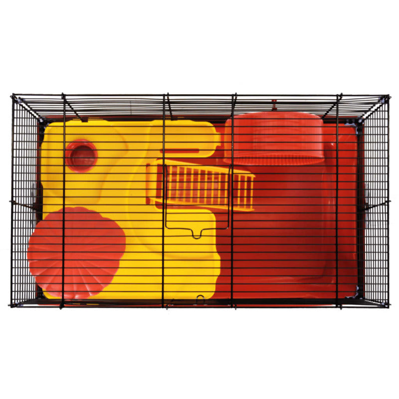 Vidaxl Jaula Para Hámster Polipropileno Y Metal Roja 58x32x36 Cm_5