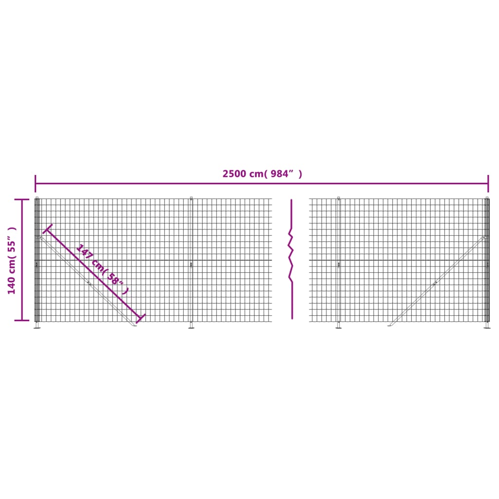 Cerca De Alambre Con Brida Gris Antracita 1,4x25 M / Vetonek_5