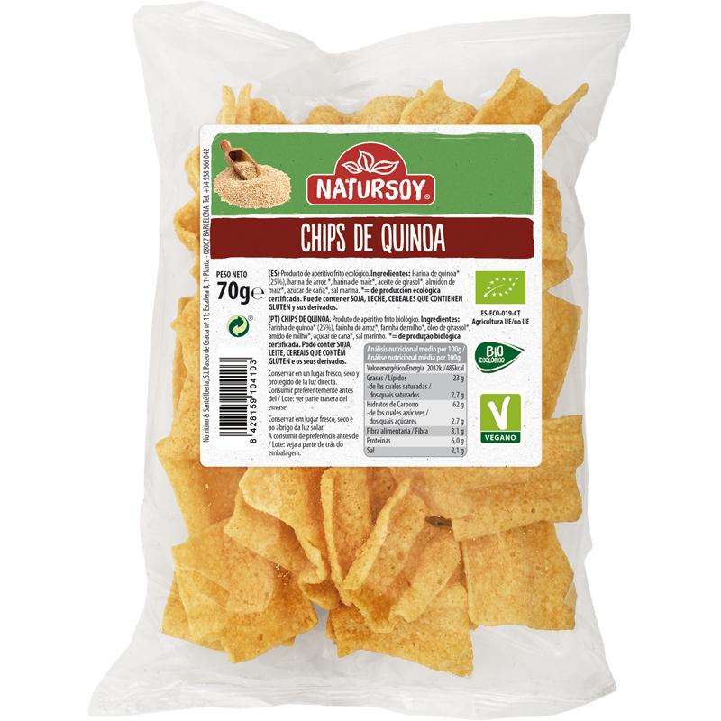 Chips de Quinoa Biológica, 70 g. Natursoy
