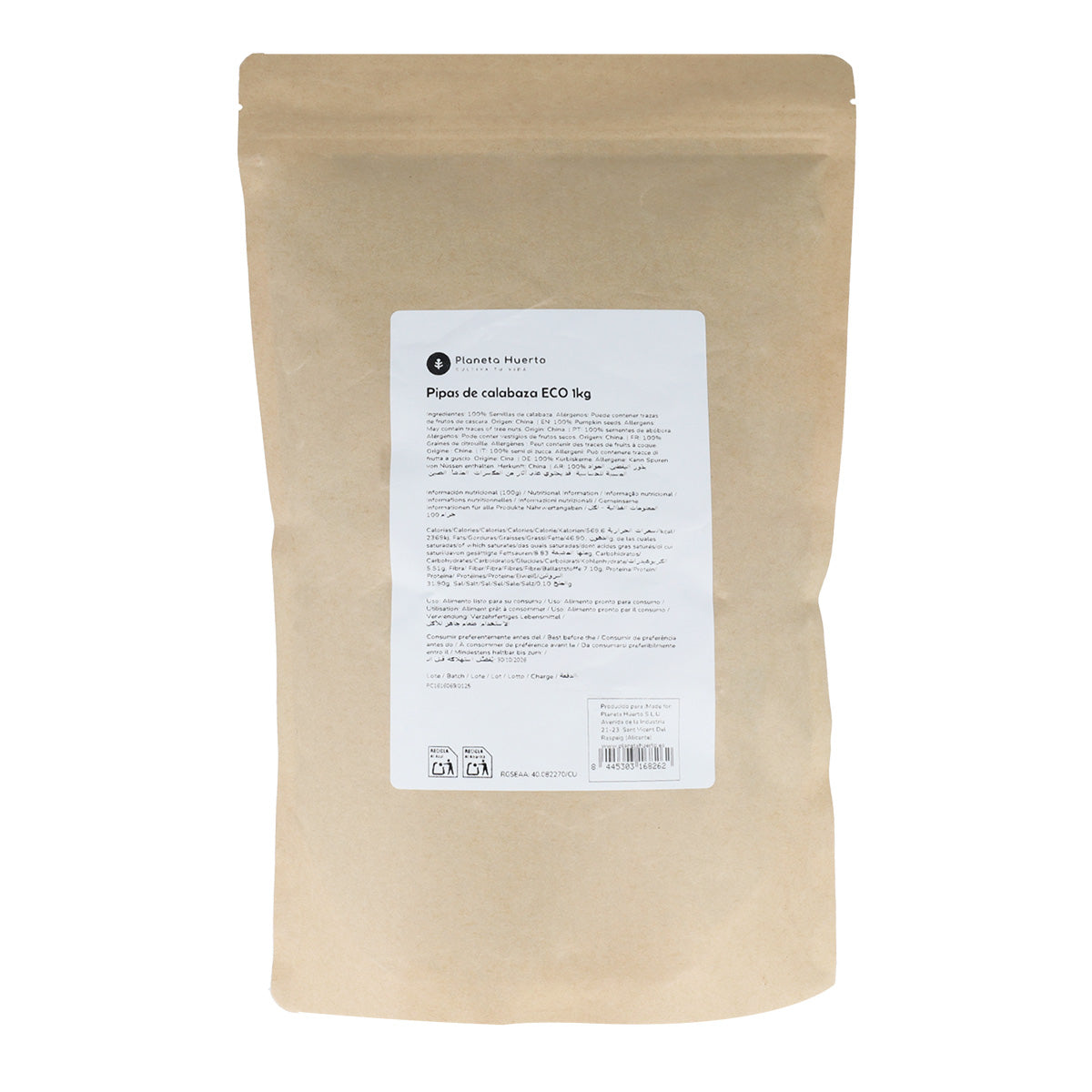 Sementes de Abóbora ECO Planeta Huerto 1 kg