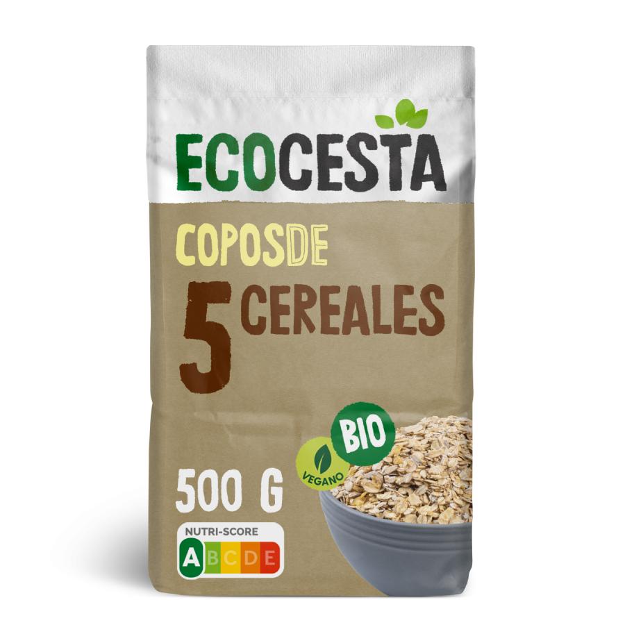 Flocos de 5 Cereais Biológicos, 500g Ecocesta