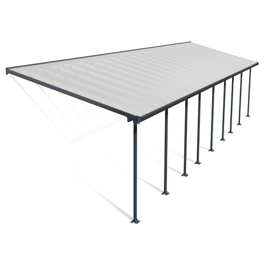 Canopy Fair Marquee Pérgola em alumínio 3x12,7 m Cinza