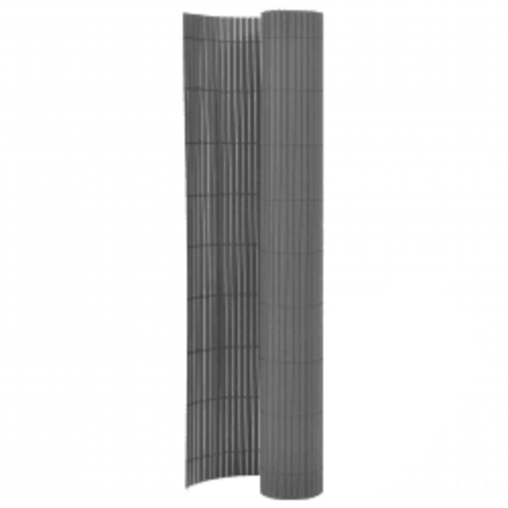 Valla De Jardín De Doble Cara Gris 110x400 Cm / Vetonek_4