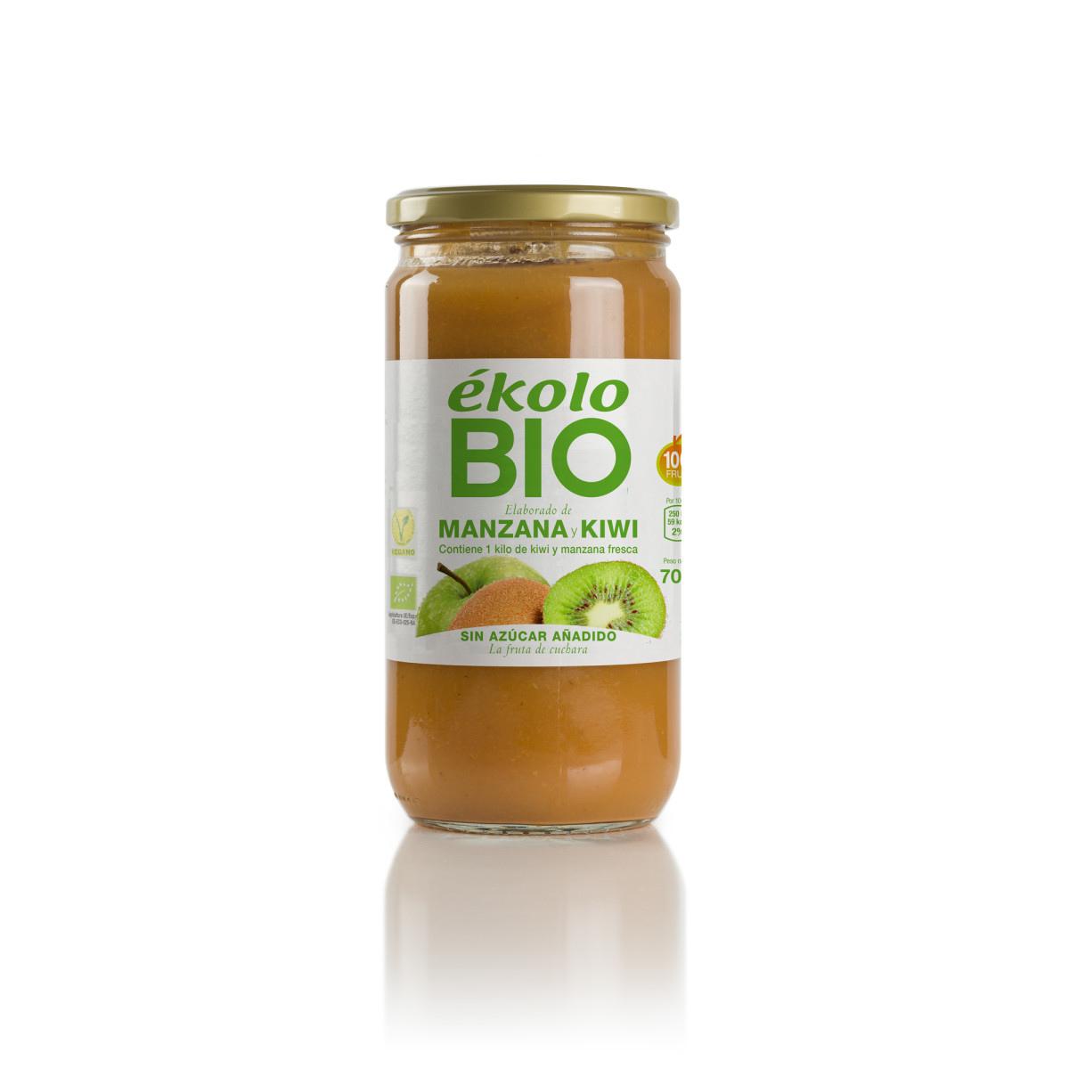 Elaborado com Maçã e Kiwi Biológicos sem adição de açúcar Ékolo 700 g