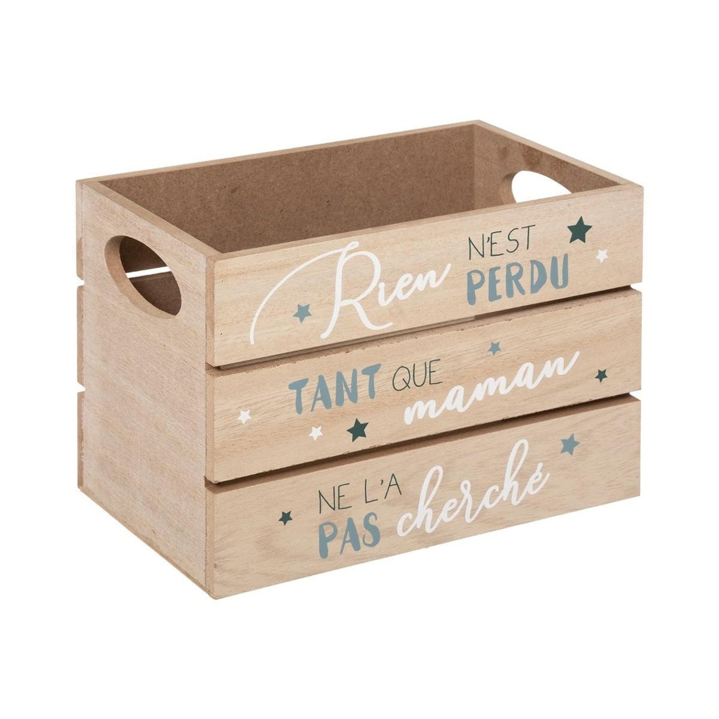 Juego De 2 Cajas De Madera Y Azul_2