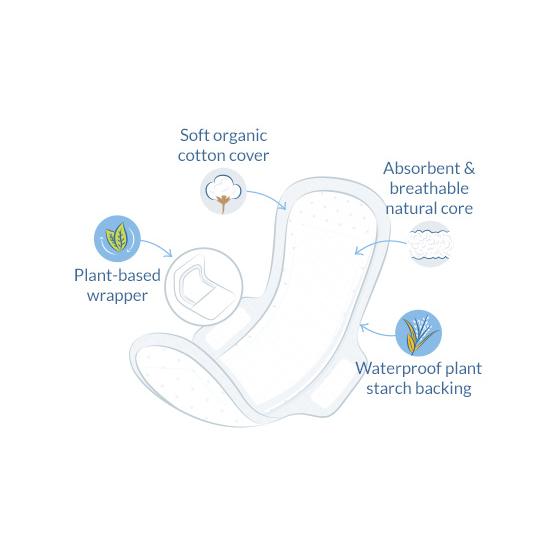 Natracare Absorventes Ultra Extra Normal com Bio Wings 12 Unidades