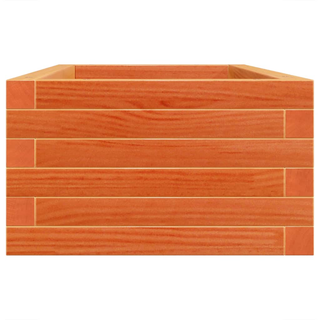 Jardinera De Madera Maciza Pino Marrón Cera 90x40x23 Cm_5