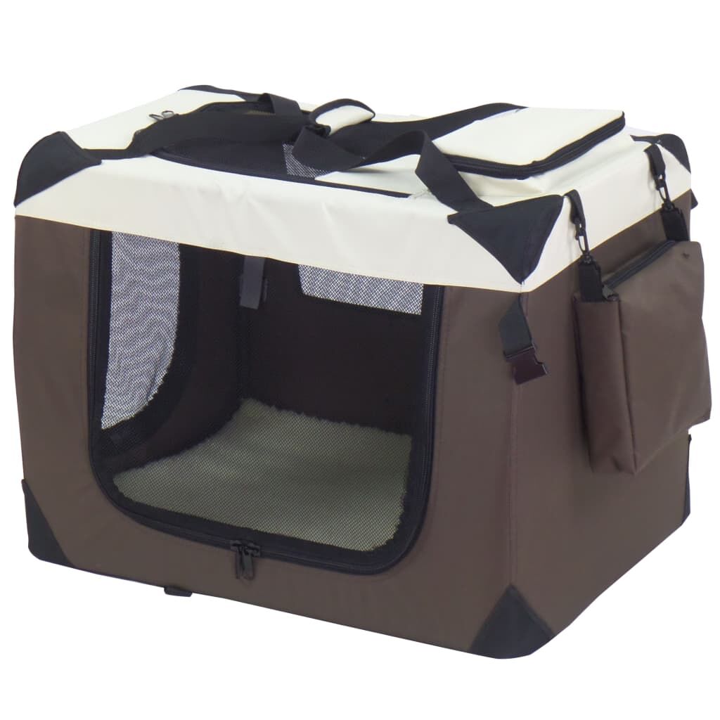 @pet Transportín Para Perros Nylon Marrón 50x34x36 Cm_1