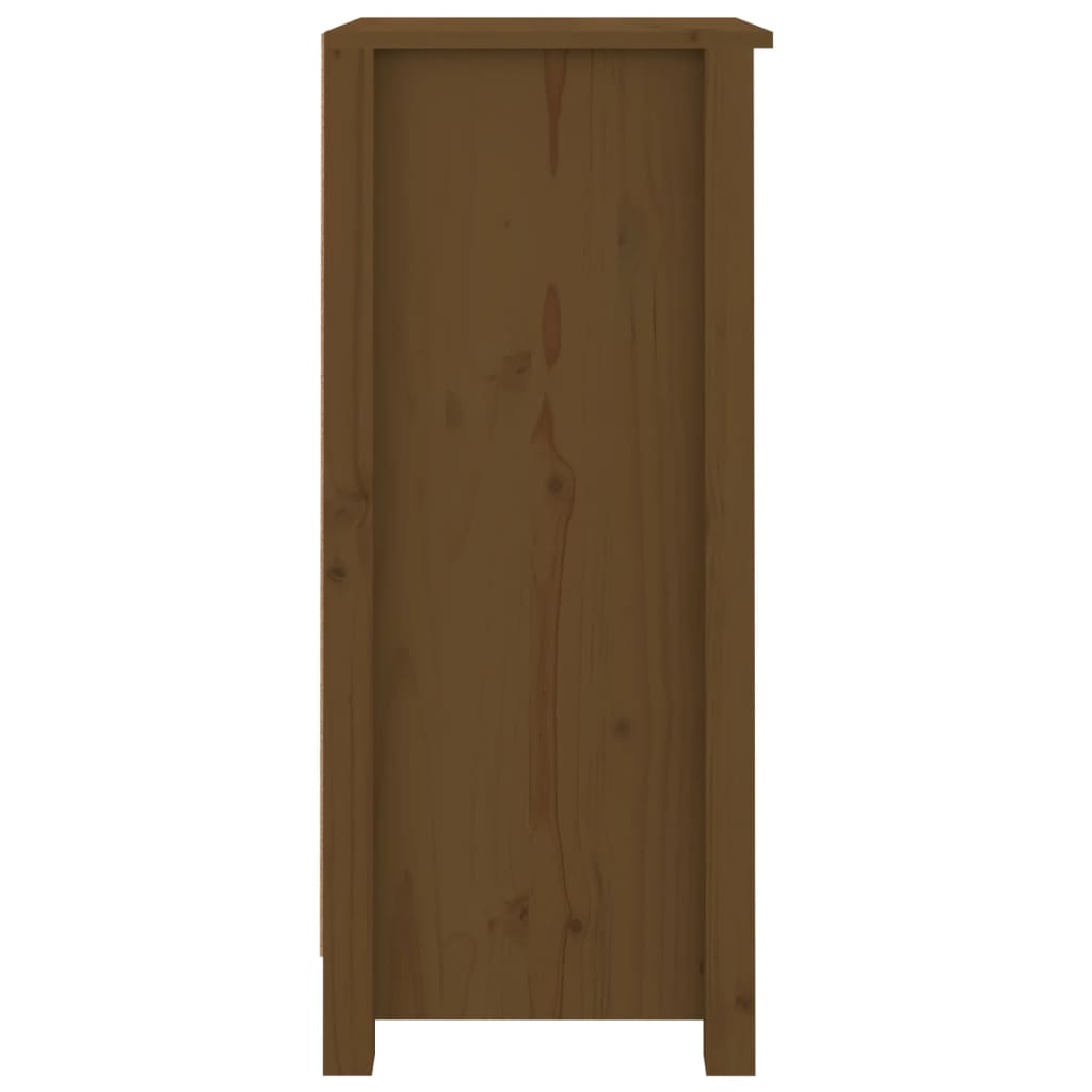 Aparador De Madera Maciza De Pino Marrón Miel 40x35x80 Cm / Vetonek_5
