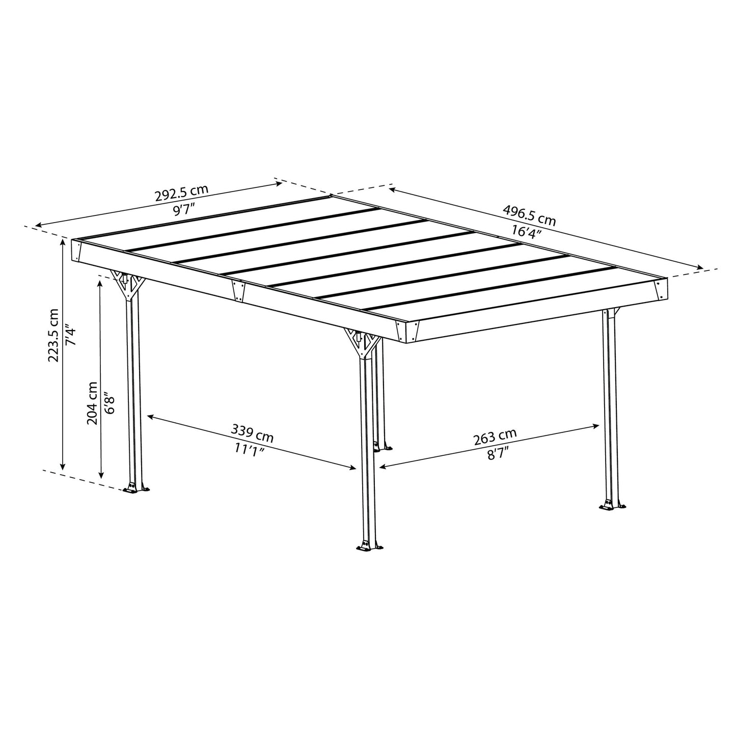 Garagem Palma Carport 496x292 cm