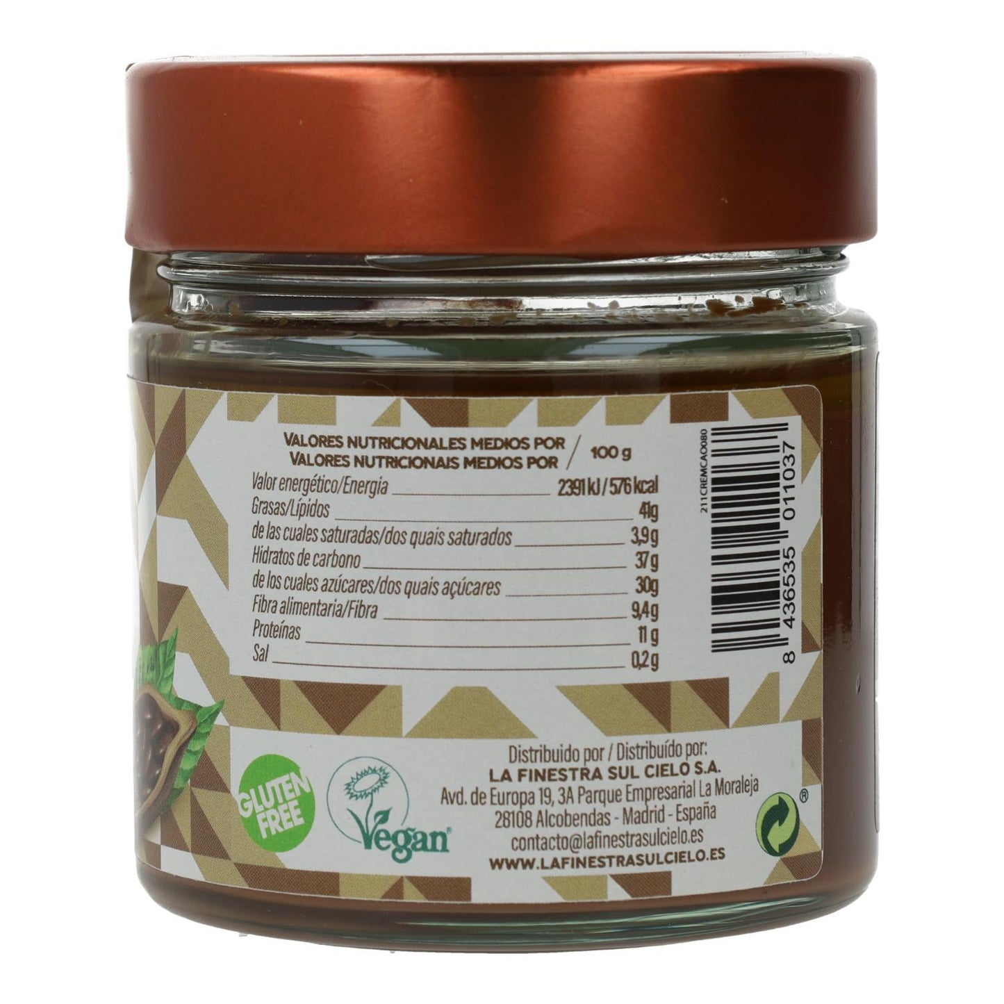 Creme de Avelã e Cacau La Finestra Sul Cielo 200g