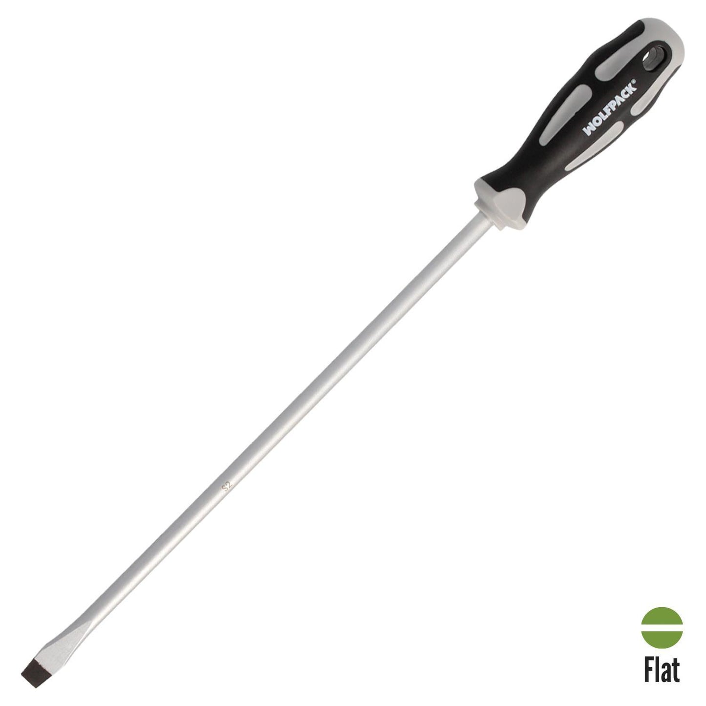 Destornillador Plano Estampado Acero S2 Mango Tpr Bimaterial. Medida 1,6 X Ø 9,0 X 300 Mm. Din5265