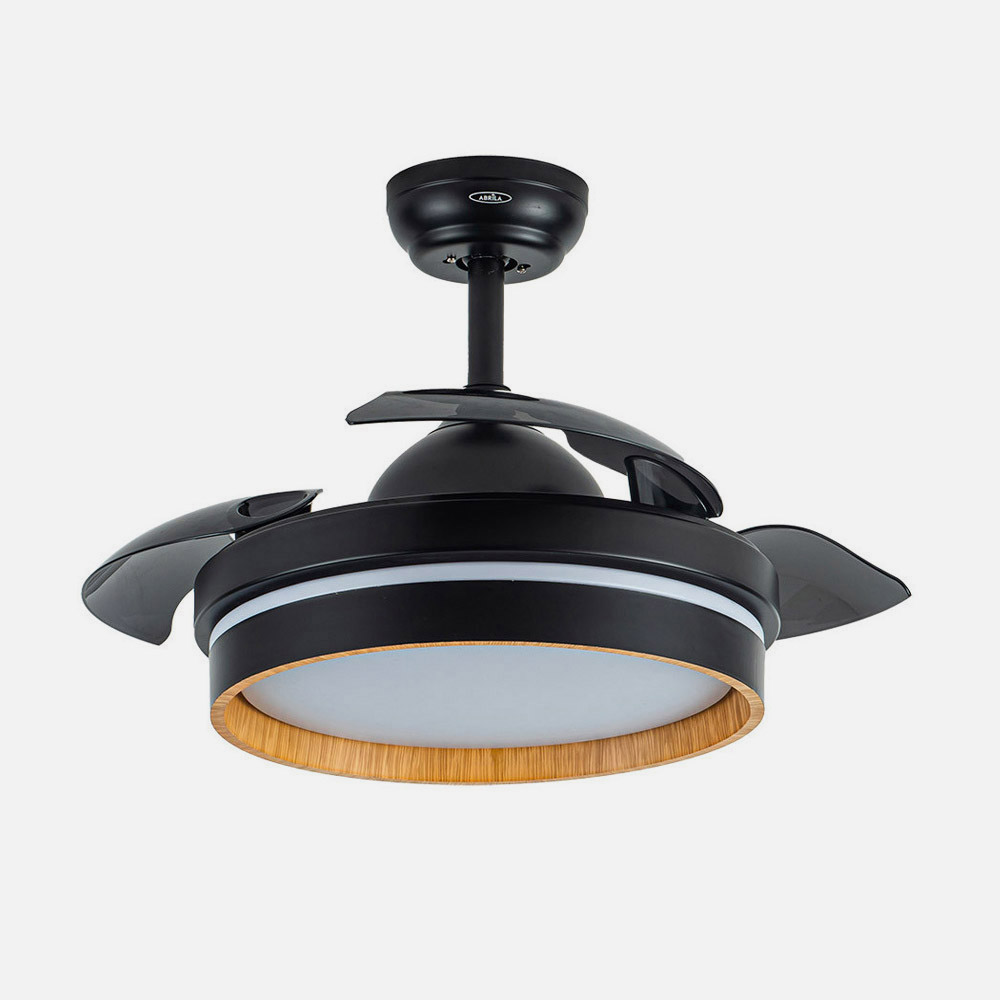 Ventilador Dc Nalon 48w Negro/madera Oscura 3aspas 91d 4800lm 3000-4500-6000k Remoto+memoria+temporizador_3