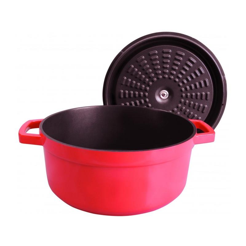 Panela cocotte em alumínio fundido vermelho Lacor, diâmetro 24 cm