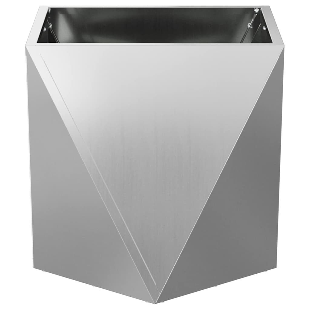 Jardinera 2 Uds. Plateado 50 X 50 X 50 Cm Acero Galvanizado_5