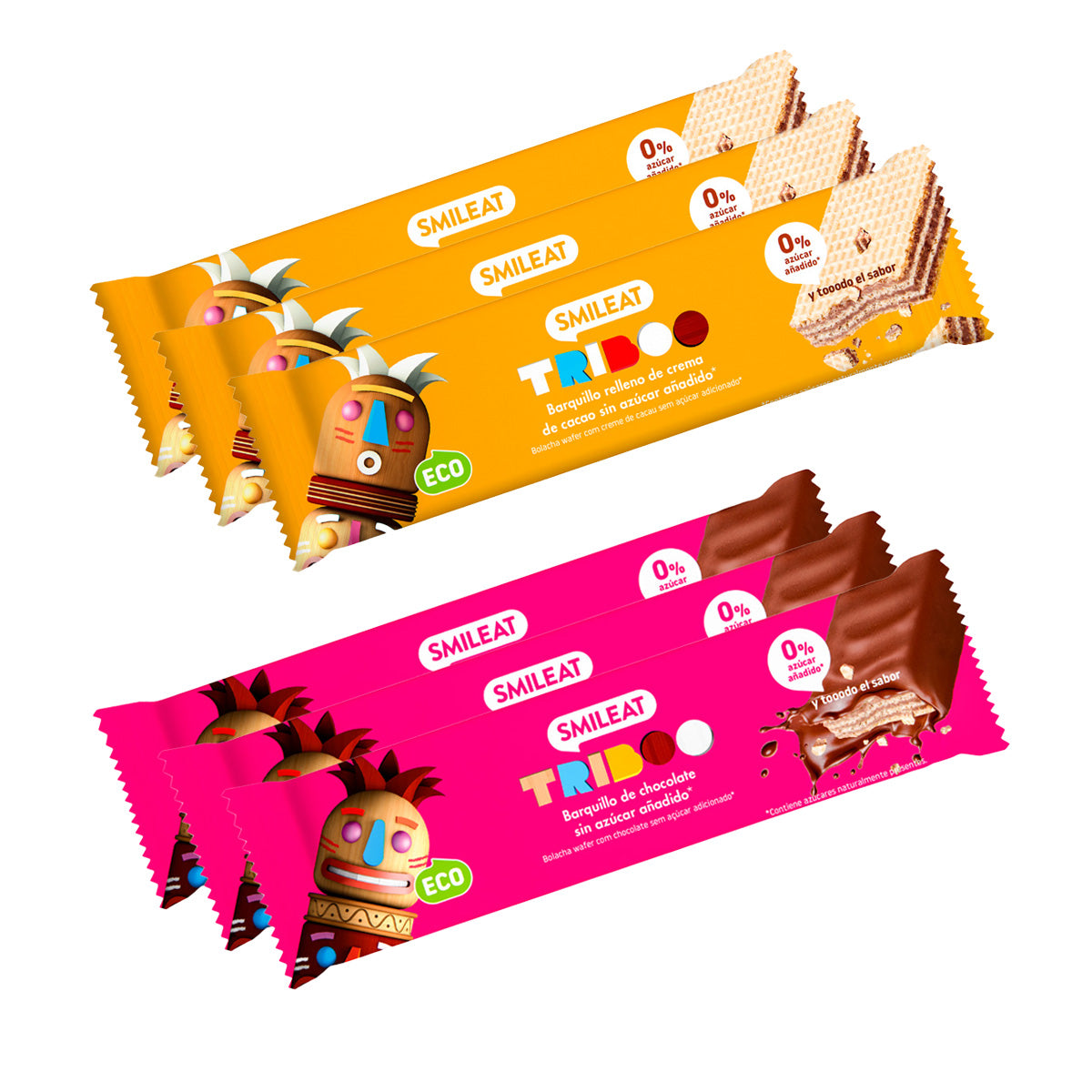 Embalagem de 6 barras de bolacha 30g ECO - Smileat