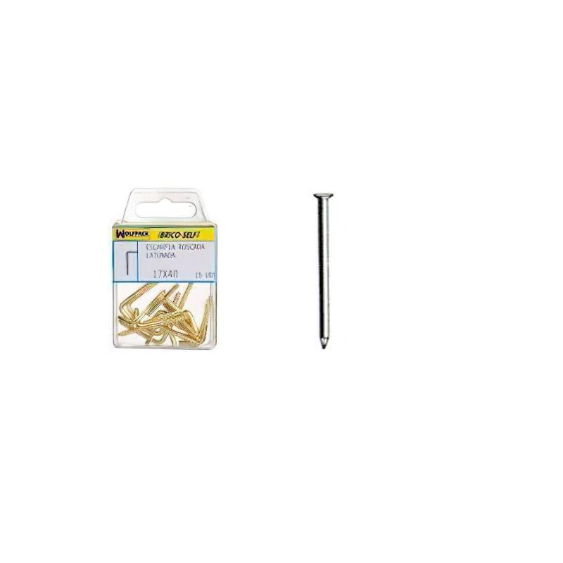 Punta Acero Cónica Latonada 1,50x20 Mm. 60 Unidades