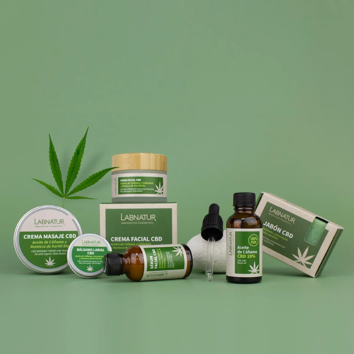 Jabón Natural con CBD Labnatur 100 g | Cáñamo, Coco y Oliva | Limpieza Suave y Seborreguladora | Piel Sensible | Vegano_3