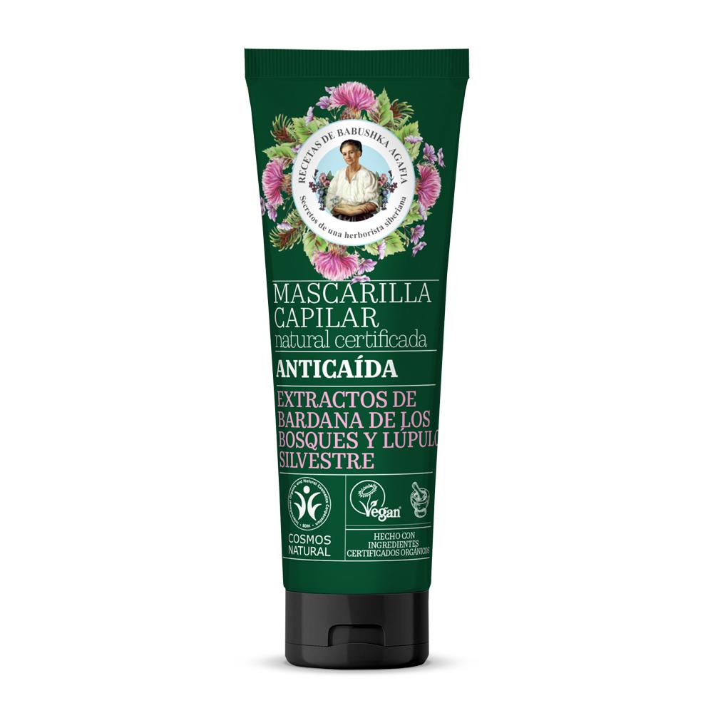 Máscara antiqueda de cabelo Agafia Natura Siberica com certificação natural 200 ml