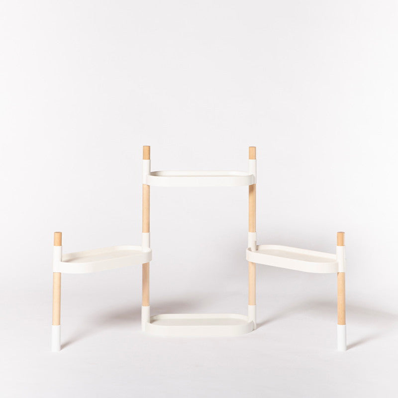 Soporte Modular Citysens De 4 Bandejas – Blanco, Polipropileno 100% Reciclado Y Madera Ecológica Pefc_5