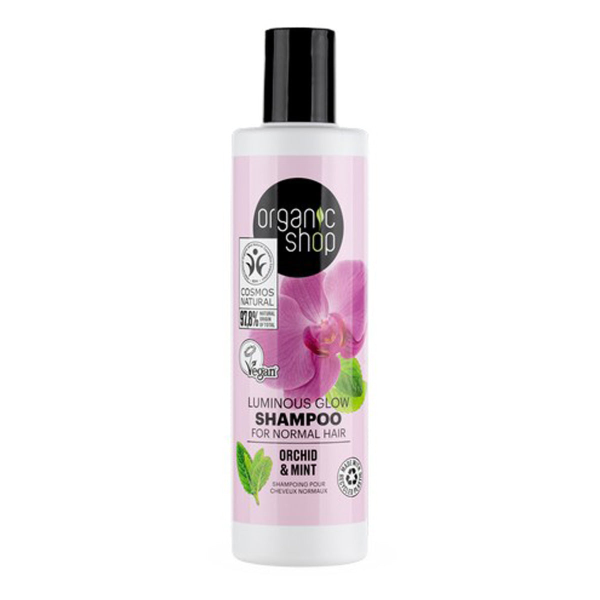 Champô orquídea e menta para cabelos normais, Organic shop, 250 ml